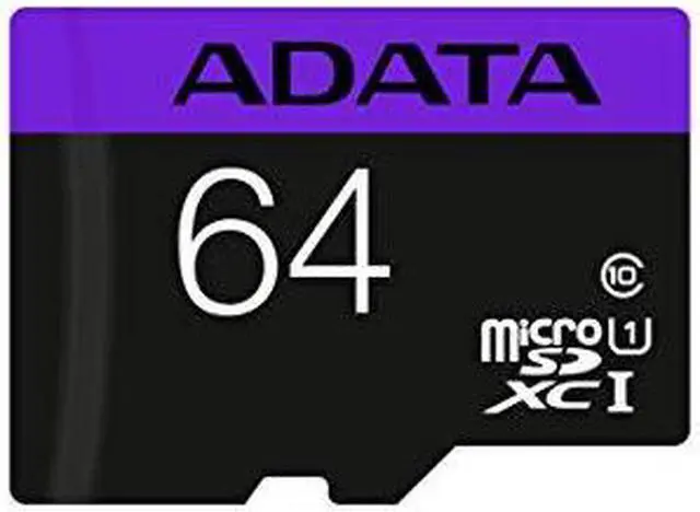Alt view image 20 of 20 - ADATA AUSDX64GUICL10-RA1 Premier 64 GB micro SDHC/SDXC UHS-I U1 Memory Card with One Adapter