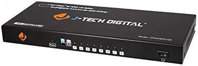 Alt view image 7 of 7 - J-Tech Digital JTD4KSP0108 Premium Quality Ultra HD 4K 60HZ 1x8 HDMI Splitter High Resolutions Up To 4Kx2K 36-Bit Deep Color