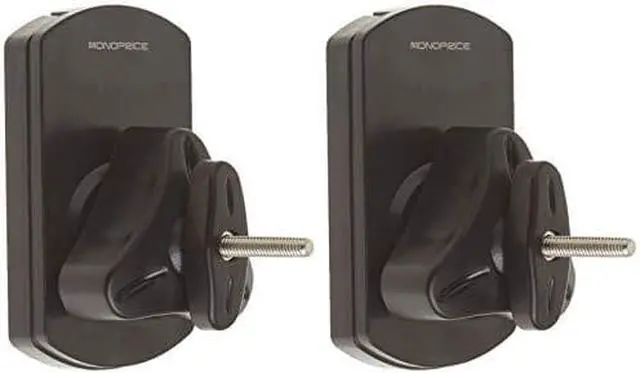 Alt view image 9 of 9 - Monoprice Low Profile 22 lb. Capacity Speaker Wall Mount Brackets (Pair), Black