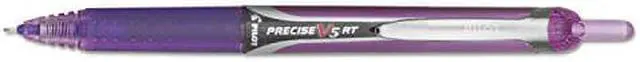 Alt view image 10 of 13 - Pilot Precise V5RT Retractable Roller Ball Pen Purple Ink .5mm 26066