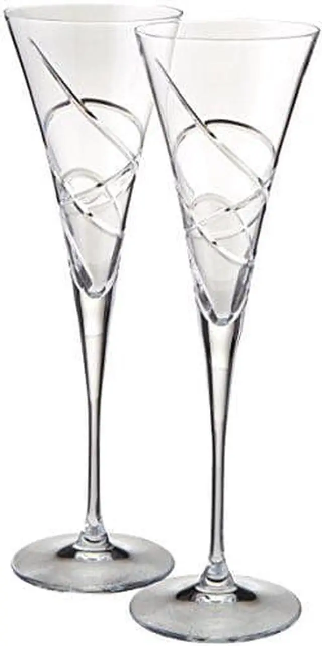 Main image of Lenox Adorn Crystal 2-Piece Toasting Flute Set, Clear