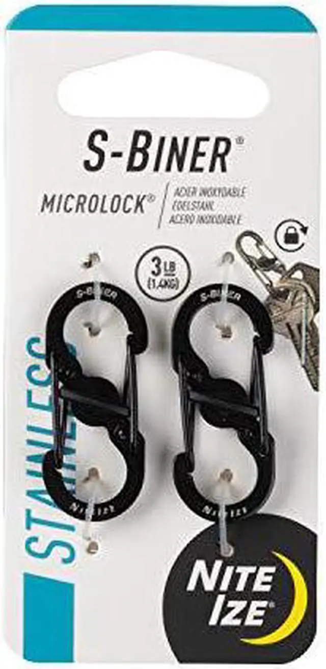Alt view image 11 of 11 - NITE IZE LSBM-01-2R3 Locking Carabiner,1-2/5 In.,Steel,Black