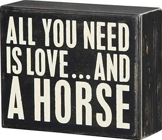 Main image of Primitives by Kathy Classic Box Sign, 5" x 4", A Horse