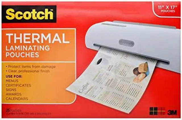 Main image of Scotch Thermal Laminating Pouches, 11.45 x 17.48-Inches, 25-Pouches (TP3856-25)
