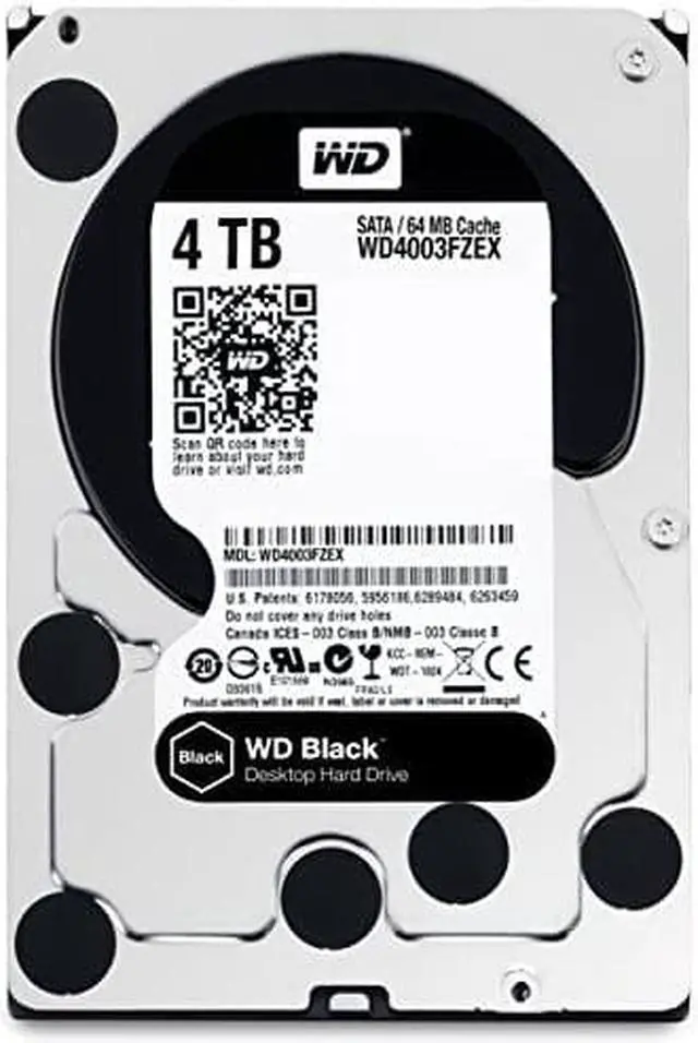 Main image of WD 4TB 7200 RPM SATA 6 Gb/s 64MB Cache, 3.5-Inch Desktop Hard Disk Drive (WD4003FZEX)