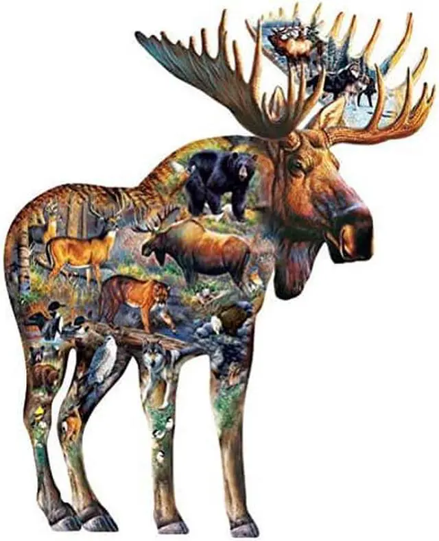 Alt view image 2 of 2 - Walk on the Wild Side 650 Piece Shaped Jigsaw Puzzle by SunsOut