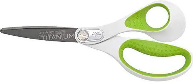 Alt view image 6 of 6 - Carbo Titanium Bonded Scissors, 8" Long, Straight Handle, White/Green ACM16447