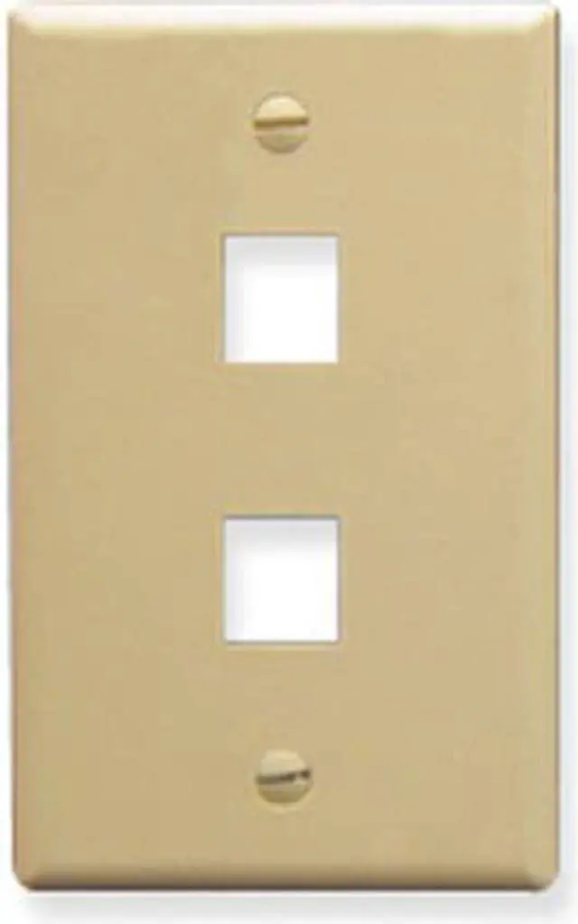 Alt view image 4 of 4 - ICC FACE-2-IV IC107F02IV - 2PORT FACE IVORY