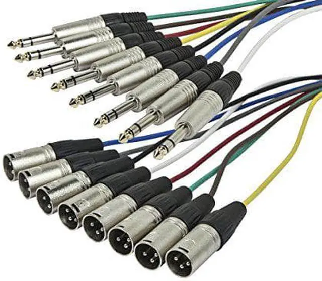 Alt view image 10 of 10 - Monoprice 8-Channel 1/4 Inch TRS Male to XLR Male Snake 26AWG Cable C/d - 3 Feet With 8 Balanced Mono / Unbalanced Stereo Lines