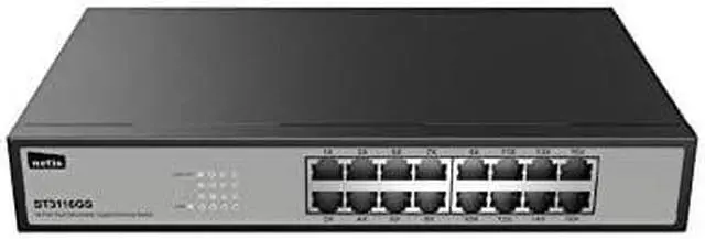 Alt view image 7 of 8 - Netis ST3116GS 8 Port 16 Port Unmanaged 10/100/1000M Gigabit Ethernet Rackmount Switch | Plug-and-Play and Effective Power Saving Technology Support Auto MDI/MDIX Function