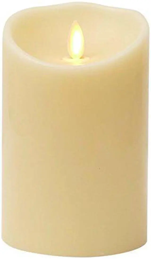 Main image of Luminara Realistic Artificial Flame Classic Pillar Candle - Moving Flame LED Battery Operated Lights - Remote Ready - 3.5" x 5" N/A