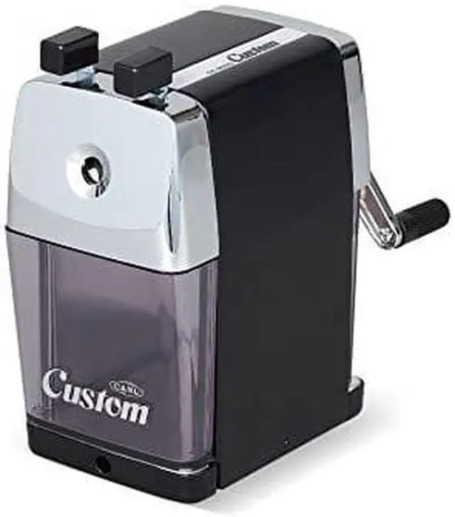 Main image of CARL Pencil Sharpener, CC-2000, Black, 5-Point Selector. Manual, Quiet for Office and Home Desks, School Classroom, CUI19018