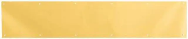 Main image of Prime-Line Products J 4703 Door Kick Plate, 6-Inch x 34-Inch, Brite Brass on Aluminum