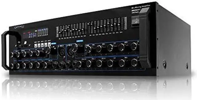 Alt view image 16 of 16 - Technical Pro MM2000BT Pro Mic Mixing Amplifier