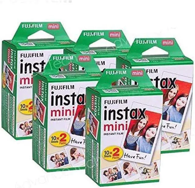 Alt view image 9 of 10 - Fujifilm Instax Mini 100 Film for Fuji 7s 8 25 50s 90 300 Instant Camera, Share SP-1 White,pack of 5