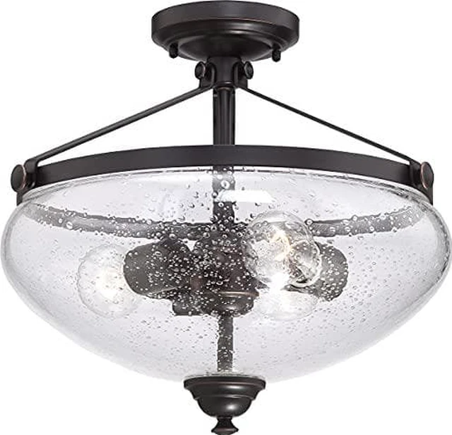 Main image of Nuvo Lighting 60/5544 Three Light Semi Flush Mount, Bronze/Dark
