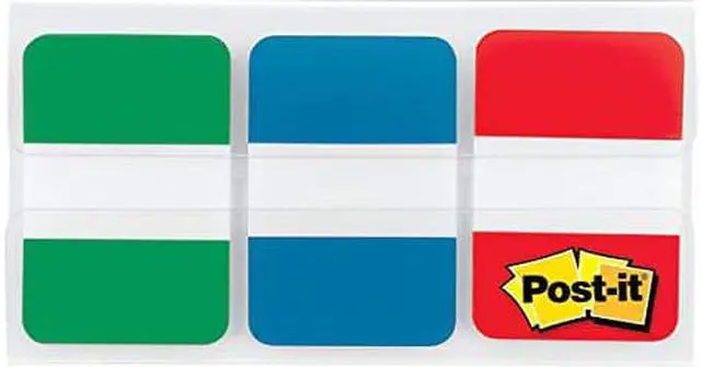 Alt view image 4 of 4 - Post-it 686GBR File Tabs, 1 X 1 1/2, Blue/Green/Red, 66/Pack