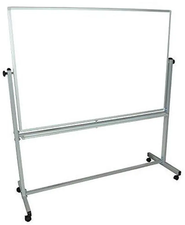 Alt view image 8 of 10 - Luxor Mobile Magnetic Whiteboard - 60" x 40" - White Surface - Silver Aluminum Frame  MB6040WW