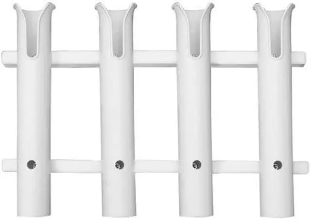 Alt view image 5 of 7 - Taco P03-064W Delux Rod Holder/Tackle Rack, 4-Rod, Polyethylene, White