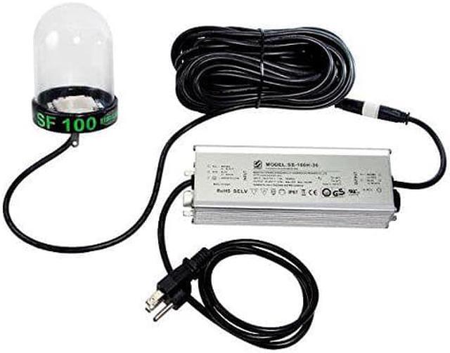 Alt view image 6 of 8 - Hydro Glow SF100G 100W/120VVAC Underwater Dock Light - Green Anchored To Bottom