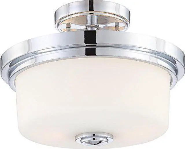 Main image of NUVO 60/4593 Two Light Semi Flush Mount, Chrome