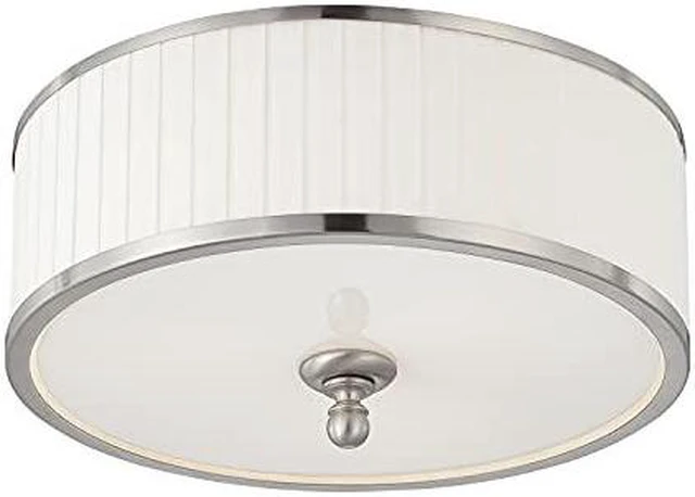 Main image of NUVO 60/4741 Three Light Flush Mount, Pwt, Nckl, B/S, Slvr