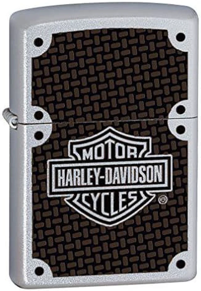 Main image of Zippo Harley-Davidson Carbon Fiber Satin Chrome Pocket Lighter