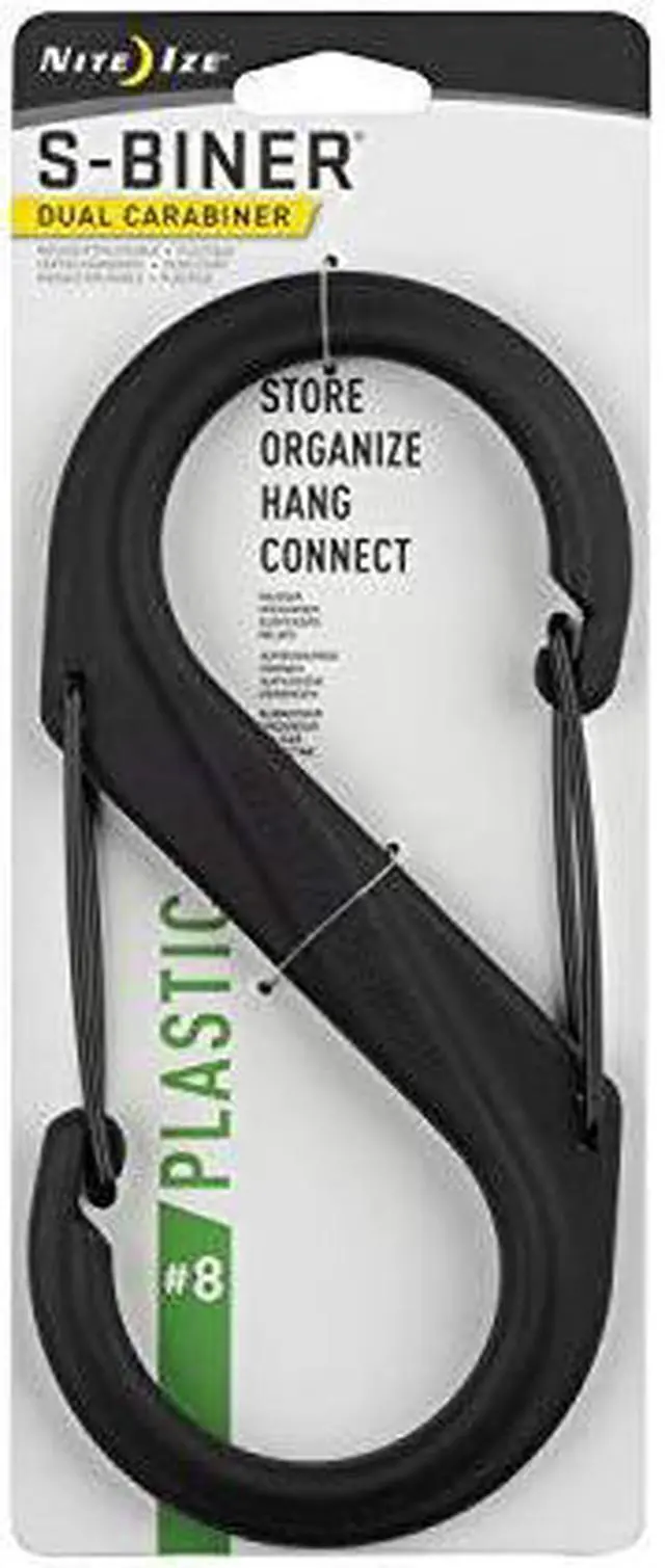 Alt view image 4 of 4 - Nite Ize S-Biner Plastic Size #8 - Black/Black Gates