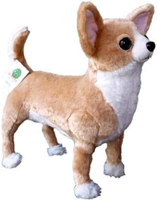 white plush chihuahua dog toys/stufeed white