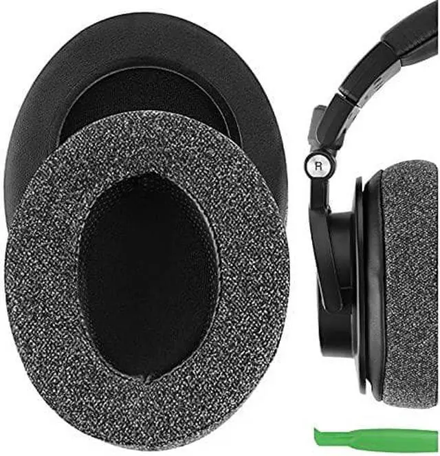 Alt view image 9 of 10 - Geekria Comfort Linen Replacement Ear Pads for Audio-Technica ATH-M50XBT ATH-M50xBT2 ATH-M50X M40X M30X M20X M10X ATH-ANC9 Headphones Earpads, Headset Ear Cushion Repair Parts (Dark Grey)