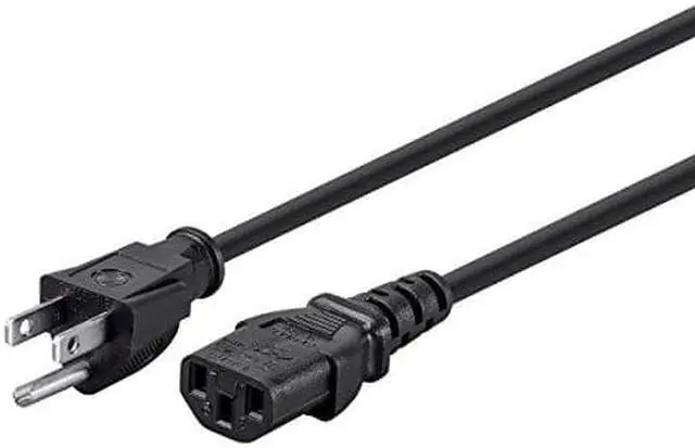 Alt view image 8 of 9 - Monoprice 25ft 18AWG Power Cord Cable w/ 3 Conductor PC Power Connector Socket, 10A (NEMA 5-15P to IEC-320-C13)