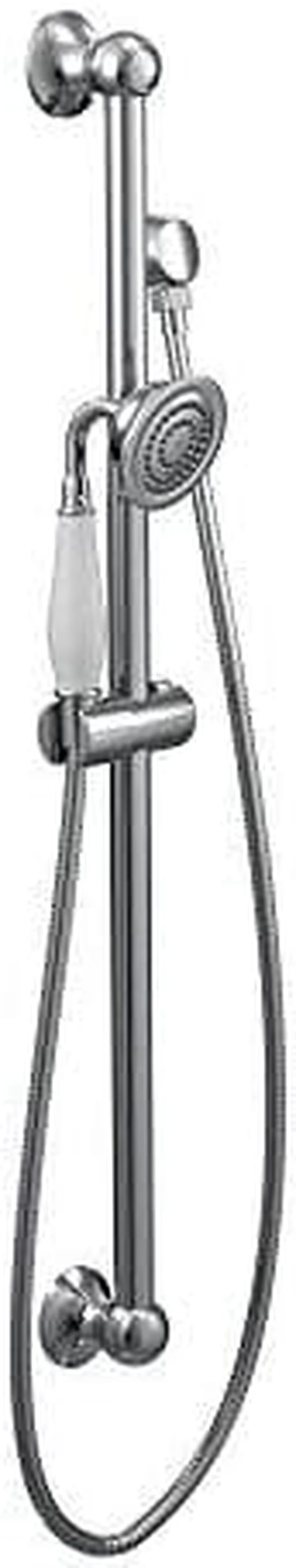Main image of Moen S12107EP Weymouth Traditional Eco-Performance Handshower Handheld Shower with 30-Inch Slide Bar and 69-Inch Metal Hose, Chrome
