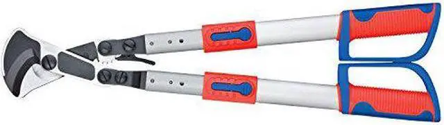 Alt view image 10 of 10 - KNIPEX 95 32 038 Comfort Grip Ratcheting Type Cable Cutters
