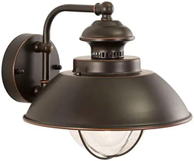 Alt view image 3 of 3 - Vaxcel OW21501BBZ Harwich 10-Inch Outdoor Wall Light Burnished Bronze