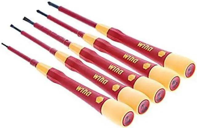 Alt view image 6 of 7 - Wiha 32085 Insulated Precision Slotted and Phillips Screwdriver Set, 5 Pieces