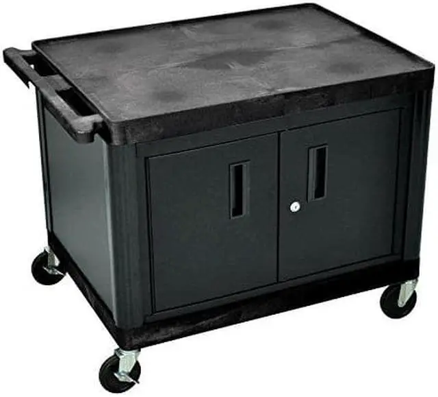 Alt view image 7 of 7 - Luxor A/V Cart with Locking Cabinet 27" H