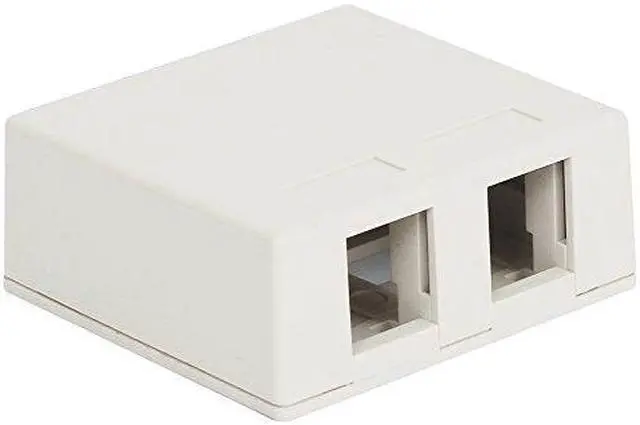 Alt view image 9 of 9 - SURFACE MOUNT BOX- 2-PORT- 25PK- WH