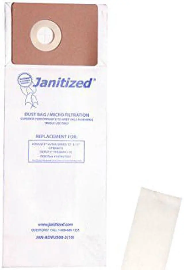 Alt view image 3 of 3 - Janitized Vacuum Filter Bags ADVU500210 100EA/ carton