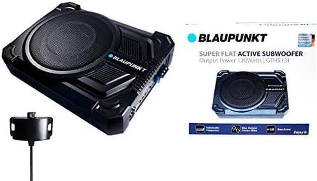 Alt view image 4 of 4 - blaupunkt gths131 200w 8" car under seat super slim powered subwoofer enclosed