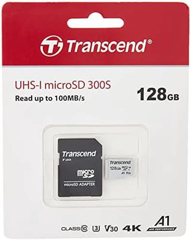 Alt view image 12 of 18 - Transcend 300s 128GB Class 10/UHS-I U3 microSDXC with Adapter TS128GUSD300SA