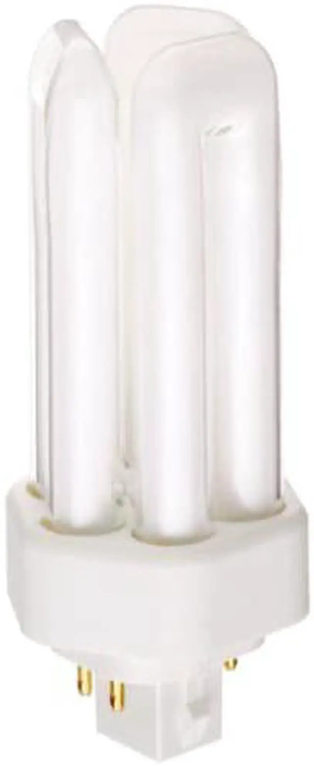Alt view image 5 of 5 - Satco S8341 18W Triple Tube 4-Pin GX24Q-2 Plug-In base 2700K fluorescent bulb