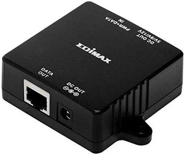Alt view image 5 of 5 - Edimax Accessory GP-101ST Gigabit PoE+ Splitter 802.3at 5V / 9V / 12V DC Output Power