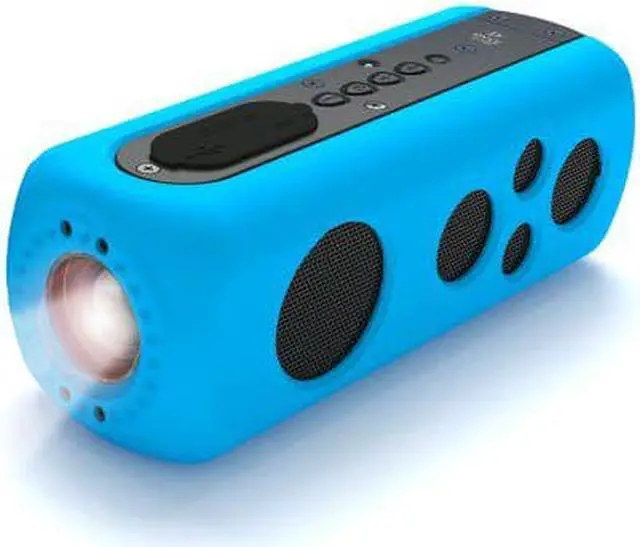 Alt view image 2 of 7 - sound box splash sports portable speaker - wireless rugged waterproof bluetooth compatible audio stereo with aux in jack, rechargeable battery - iphone, android, ipad, mp3 - pylesport pwpbt75bl (blue)