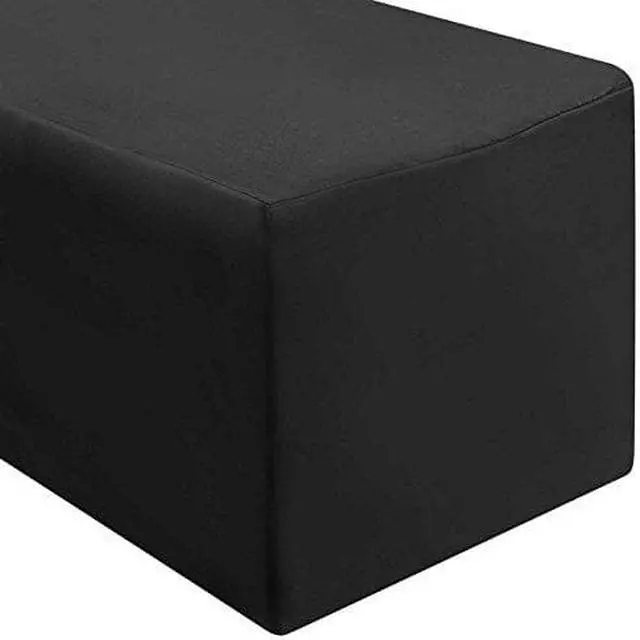 Alt view image 5 of 5 - Lann's Linens - 6' Premium Fitted Tablecloth for 72" x 30" Rectangular Table - Wedding / Banquet / Trade Show - Polyester Cloth Fabric Cover - Black