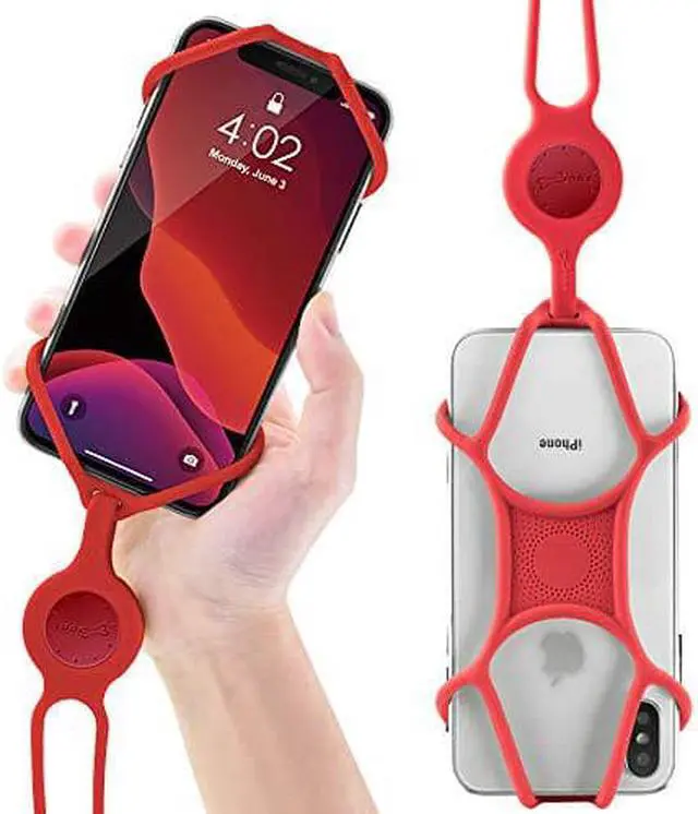Alt view image 8 of 8 - Bone Lanyard Phone Tie, Universal Cell Phone Lanyard, Silicone Neck Strap Smartphone for iPhone 12 11 Xs Max XS XR X SE Samsung Galaxy S10 S9 S8 Note 10 9 Google Pixel 3 XL LG (Red/ Bone)