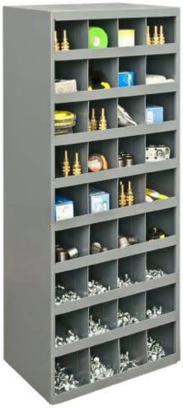 Alt view image 4 of 4 - DURHAM MFG 358-95 Prime Cold Rolled Steel Pigeonhole Bin Unit , 12 in D x 42 in