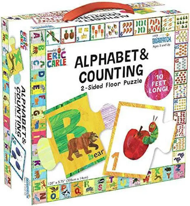 Alt view image 2 of 2 - The World of Eric Carle - Alphabet & Counting 2-Sided Floor Puzzle: 26 Pcs