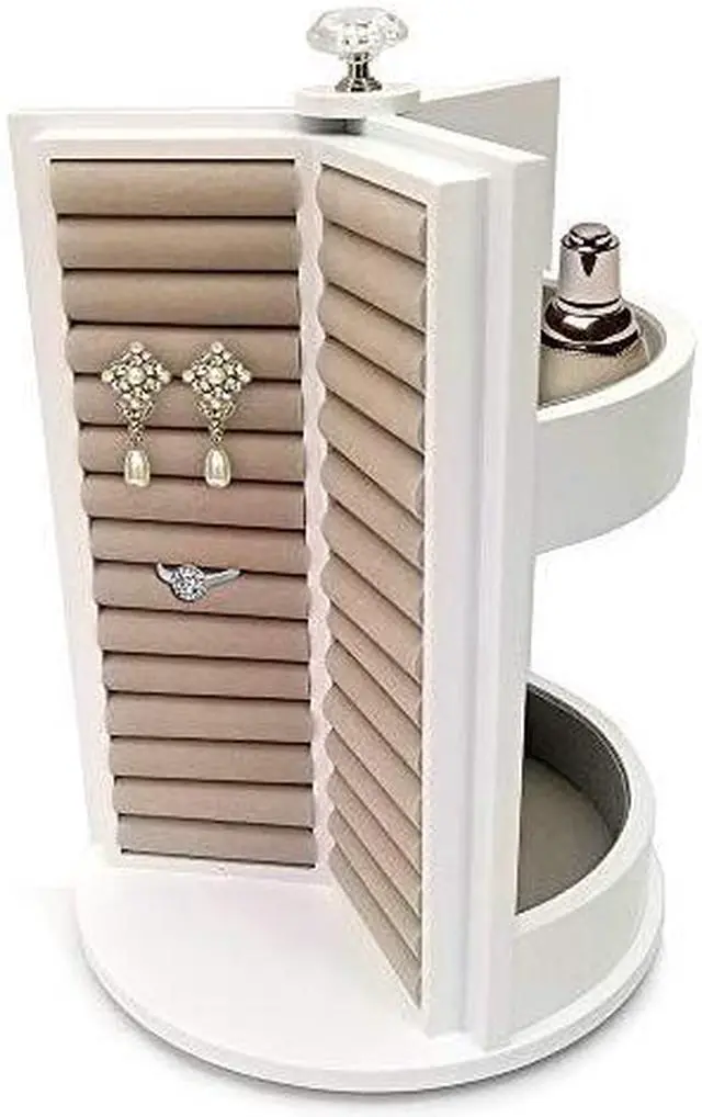 Main image of OnDisplay Brooke Spinning Wooden Jewelry Cabinet Organizer