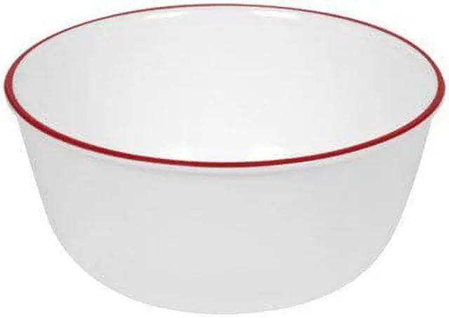 Main image of Livingware 28 oz. Memphis Soup/Cereal Bowl [Set of 6] Color: White/Red