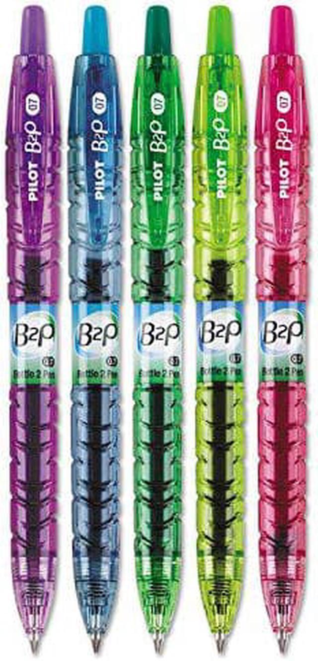 Alt view image 4 of 4 - Pilot B2P Bottle-2-Pen Colors Recycled Retractable Gel Ink Pen Assorted .7mm 5